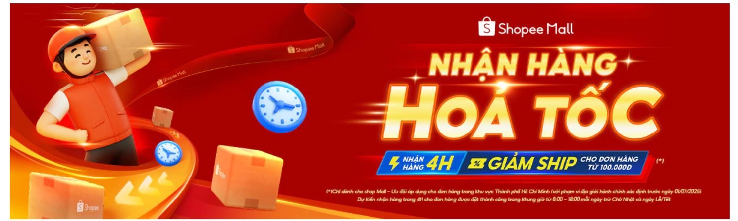 Nhận hàng hoả tốc — Giảm ship cho đơn hàng từ 100.000đ